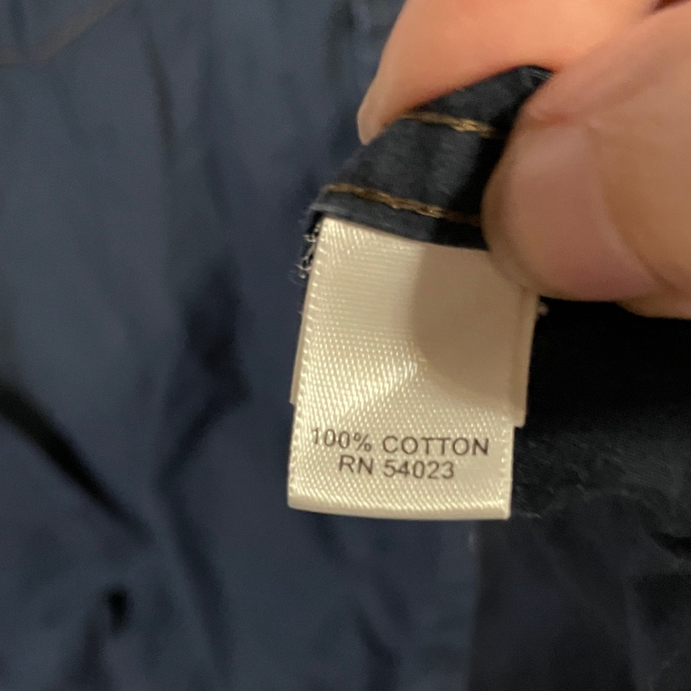 Banana republic snap button down western Men's Navy Button-Up shirt - Picture 4 of 4